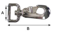 848Z Square Swivel Spring Snap Hooks - 2