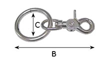 5013Z-RNG Trigger Snap Hooks and Welded O-Rings - 2