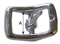 9481Z Concave Center Bar Buckles - 2