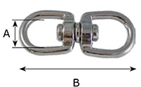 175Z Round Eye Double End Swivels - 2