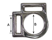 369HZ 2 Slot Square Heavy Halter Buckles - 2