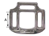 370HZ 3 Slot Square Heavy Halter Buckles - 2