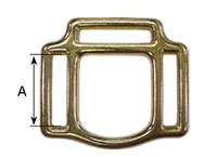 370B 3 Slot Square Halter Buckles - 2