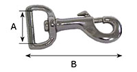 017M Square Swivel Bolt Snap Hooks - 2