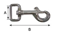 017SS Square Swivel Bolt Snap Hooks - 2