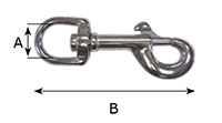 225SS Round Swivel Bolt Snap Hooks - 2