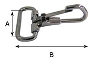 990SS Rigid Square Eye Wire Snap Hooks - 2