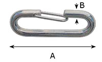 2-1/2 Millimeter (mm) Overall Length (A) Bit Snap Flat Wire Tongue Hook - 2