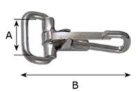 990ST Rigid Square Eye Spring Snap Hooks - 2