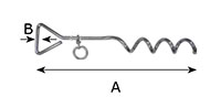 047ST Spiral Tie-Out Stakes - 2