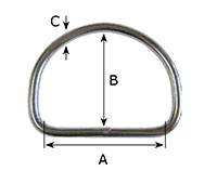 3250ST Welded Dee Rings - 2