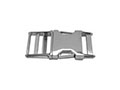 1 Inch (in) Inside Width (A) All Metal Zinc Die-Cast Black Powder Coat Finish Straight Adjustable Side-Release Buckle