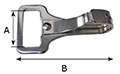 340ST Rigid Square Eye Stamped Spring Snap Hooks - 2