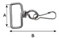 734ST Square Eye Wire Snap Hooks - 2