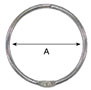 1/2/3 Inch (in) Inside Diameter (A) Nickel Plated Finish Split Snap O-Ring - 2